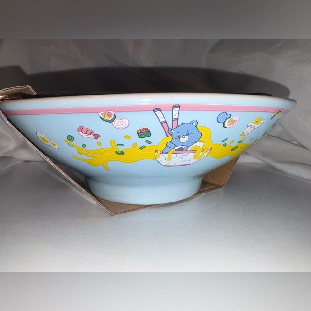 Care Bears Ceramic ramen bowl with chopsticks
